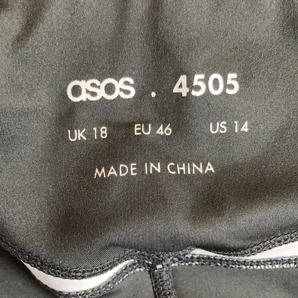 ASOS Red Striped Yoga Leggings Activewear 14 - Picture 4 of 7